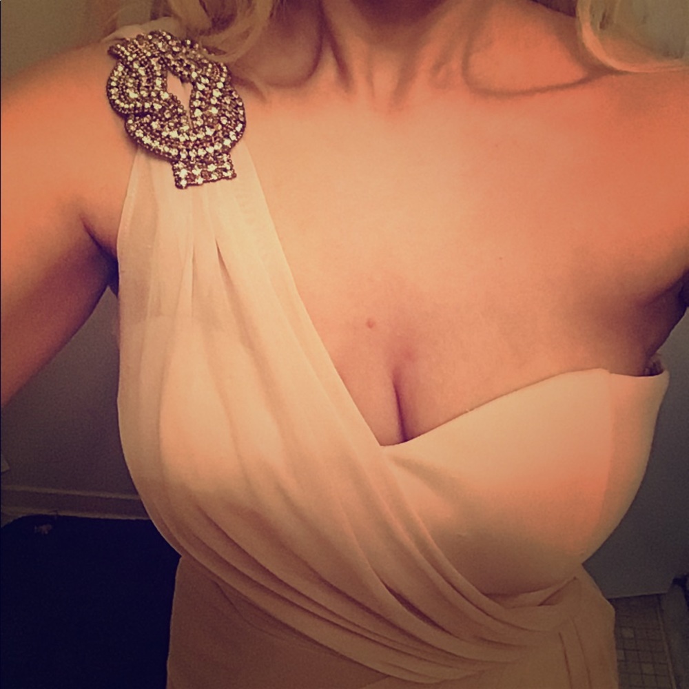 Blush prom dress